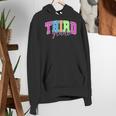 Back To School Neon Checkered Third Grade Colorful Teacher Women's Hoodie, funny gift Back To School Neon Checkered Third Grade Colorful Teacher Women's Hoodie, funny gift