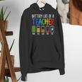 Battery Life Of A Teacher School Teacher Appreciation Women's Hoodie, funny gift