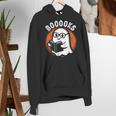 Cute Ghost Book Reading Books Lover Retro Halloween Teacher Women's Hoodie, funny gift