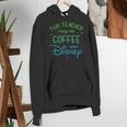 Disney This Teacher Runs On Coffee And Disney Gradient Logo Women's Hoodie, funny gift
