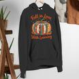 Fall In Love With Learning Book Lover Autumn Pumpkin Teacher Women's Hoodie, funny gift