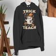 Halloween Teacher Shirts Women School Trick Or Teach Groovy Women's Hoodie, Groovy Teacher Hoodies, funny gift