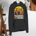 Halloween Teachers Science Math Teachers Love Brains Women's Hoodie, Science Teacher Hoodies, funny gift