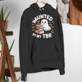 Haunted By My TBR Cute Ghost Book Reading Teacher Halloween Women's Hoodie, funny gift