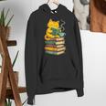 Kawaii Cats Lover Coffee Books Teacher Librarian Cat Women's Hoodie, funny gift