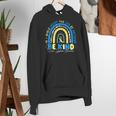 Be Kind Rainbow Down Syndrome Awareness Teacher Blue Yellow Women's Hoodie, funny gift Be Kind Rainbow Down Syndrome Awareness Teacher Blue Yellow Women's Hoodie, funny gift