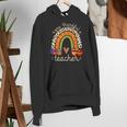 One Thankful Teacher Thanksgiving Turkey Rainbow Fall Women's Hoodie, funny gift One Thankful Teacher Thanksgiving Turkey Rainbow Fall Women's Hoodie, funny gift