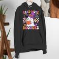 Read More Books Ghost Reading Book Teacher Halloween Women's Hoodie, funny gift