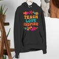 Retro Teach Love Inspire Back To School Teachers Women's Hoodie, funny gift