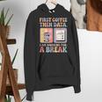 Special Education First Coffee Then Data Retro SPED Teacher Women's Hoodie, funny gift