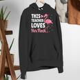 This Teacher Loves Her Flock Teaching Flamingo Girl Women's Hoodie, funny gift