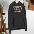 Testing Testing 123 Cute Math Teacher Student Test Day Men Women Girls Kids Women's Hoodie, funny gift