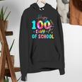 Tie Dye Happy 100th Day Of School Teacher Student 100 Days Women's Hoodie, funny gift