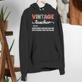 Vintage Teacher Knows More Than She Says Outfit Definition Women's Hoodie, funny gift