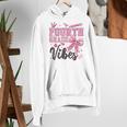 4th Fourth Grade Vibes Back To School Coquette Teacher Girl Women's Hoodie, 4th Grade Teacher Hoodies, funny gift