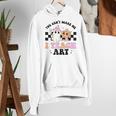 You Can't Scare Me I Teach Art Retro Teacher Ghost Halloween Women's Hoodie, funny gift