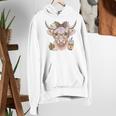 Cute Floral Highland Cow Back To School For Women Teacher Women's Hoodie, funny gift Cute Floral Highland Cow Back To School For Women Teacher Women's Hoodie, funny gift