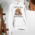 Fall In Love With Reading Book Autumn Teachers Pumpkins Women's Hoodie, funny gift