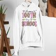 Happy 100th Day Of School Leopard Print Teacher Student Kids Women's Hoodie, funny gift
