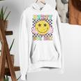 Happy Dot Day Hippie Flowers Smile Face Groovy Teacher Kids Women's Hoodie, Groovy Teacher Hoodies, funny gift