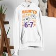 Haunted 67 Ghost Math Teacher Halloween Costume Math Pun Women's Hoodie, funny gift Haunted 67 Ghost Math Teacher Halloween Costume Math Pun Women's Hoodie, funny gift