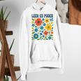 Leer Es Poder Cute Floral Boho Spanish Teacher Reading Women's Hoodie, funny gift Leer Es Poder Cute Floral Boho Spanish Teacher Reading Women's Hoodie, funny gift