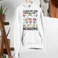 Love Job For Little Reasons Daycare Teacher Graphic Women's Hoodie, funny gift