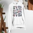 Retro IT'S ME Hi I'm The TEACHER Groovy Testing Squad Pink Women's Hoodie, Groovy Teacher Hoodies, funny gift