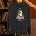 All Booked For Christmas Xmas Tree Teacher Holiday Pajamas Women's Hoodie, gift for family, gift for coworker All Booked For Christmas Xmas Tree Teacher Holiday Pajamas Women's Hoodie, gift for family, gift for coworker