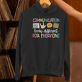 Communication Looks Different Tee Shirt Kids -Adults Teacher Animal Print Small Short Sleeve Classic Fit Crew Neck Polyester 100 Women's Hoodie, gift for family, gift for coworker