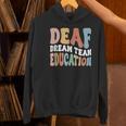 Deaf Dream Team Education Deaf Education Teacher Women's Hoodie, gift for family, gift for coworker