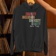 Equality Inclusion Diversity Equity Love Never Fails Teacher Women's Hoodie, gift for family, gift for coworker