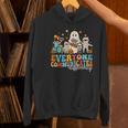 Everyone Communicates Differently Halloween SLP Sped Teacher Women's Hoodie, gift for family, gift for coworker Everyone Communicates Differently Halloween SLP Sped Teacher Women's Hoodie, gift for family, gift for coworker