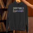 Everything Is Figureoutable Teacher Motivational - -Adults Small Short Sleeve Crew Collar Modern Fun Vacation Cotton Polyester Machine Wash Women's Hoodie, gift for family, gift for coworker
