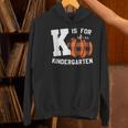 Fall Kindergarten Teacher K Is For Buffalo Plaid Pumpkin Women's Hoodie, gift for family, gift for coworker