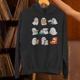 Ghost Reading Teacher Halloween Librarian Book Lover School Women's Hoodie, gift for family, gift for coworker
