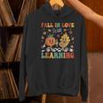 Groovy Fall In Love With Learning Autumn Pumpkin Teacher Women's Hoodie, Groovy Teacher Hoodies, gift for family, gift for coworker Groovy Fall In Love With Learning Autumn Pumpkin Teacher Women's Hoodie, Groovy Teacher Hoodies, gift for family, gift for coworker