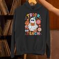 Groovy Halloween Trick Or Teach Retro Floral Ghost Teacher For Men Women Kids Women's Hoodie, Groovy Teacher Hoodies, gift for family, gift for coworker Groovy Halloween Trick Or Teach Retro Floral Ghost Teacher For Men Women Kids Women's Hoodie, Groovy Teacher Hoodies, gift for family, gift for coworker