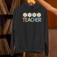 Groovy Teacher Cute Daisy Flower Retro Back To School Women's Hoodie, Groovy Teacher Hoodies, gift for family, gift for coworker