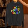 Happy 100th Day Of School 100 Days Brighter Girls Teacher Women's Hoodie, gift for family, gift for coworker Happy 100th Day Of School 100 Days Brighter Girls Teacher Women's Hoodie, gift for family, gift for coworker