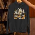 Inclusion Isn't Scary Mummy Boo Ghost Halloween SLP Teacher Women's Hoodie, gift for family, gift for coworker