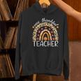 One Thankful Teacher Thanksgiving Rainbow Leopard Fall Women's Hoodie, gift for family, gift for coworker One Thankful Teacher Thanksgiving Rainbow Leopard Fall Women's Hoodie, gift for family, gift for coworker