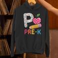 P Is For Pre K Teacher Student Pencil Apple Back To School Women's Hoodie, gift for family, gift for coworker