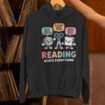Reading Beats Everything Teacher Rock Paper Scissors Women's Hoodie, gift for family, gift for coworker