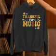 Retro Thankful For Music Floral Music Teacher Thanksgiving Men Women Women's Hoodie, gift for family, gift for coworker