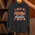 Retro Thankful Music Teacher Pumpkin Fall Thanksgiving Women's Hoodie, gift for family, gift for coworker