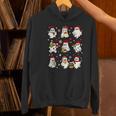Santa Ghost Reading Books Christmas Library Teacher Women's Hoodie, gift for family, gift for coworker