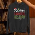 Santa's Favorite Pre-K Teacher Christmas Santa Hat Lights For Men Women Kids Women's Hoodie, gift for family, gift for coworker