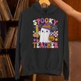 Spooky Teacher Ghost Pencil Teach Halloween Teacher Women's Hoodie, gift for family, gift for coworker