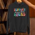 Support Dream Services Team Groovy Teacher Support Squad Women's Hoodie, Groovy Teacher Hoodies, gift for family, gift for coworker